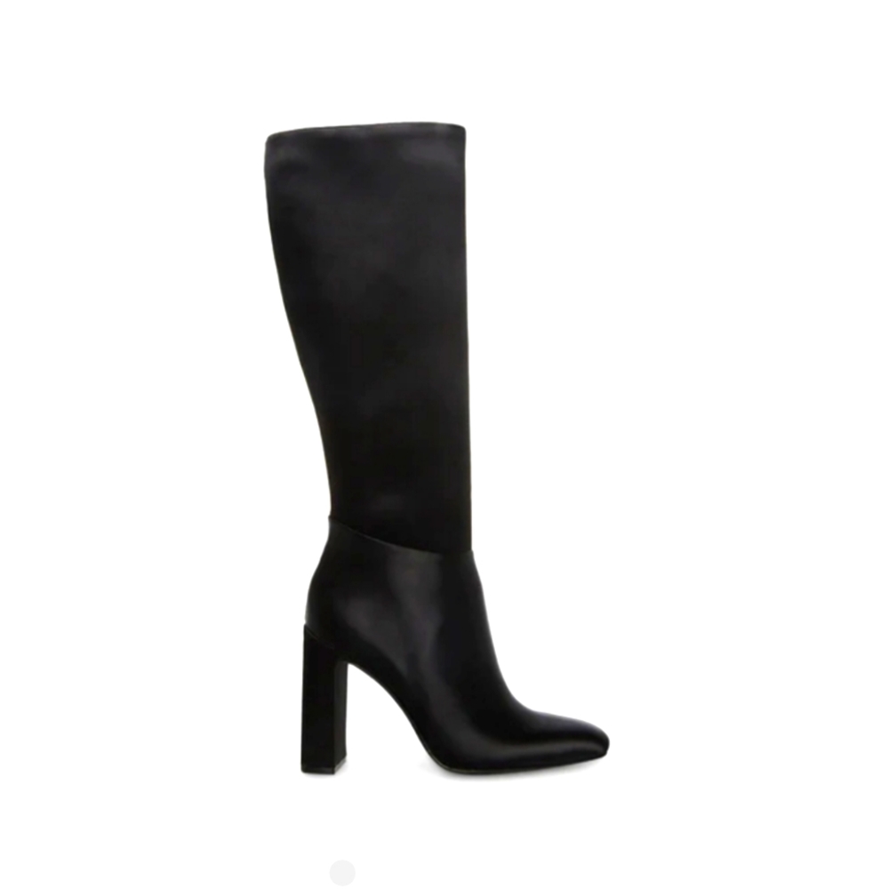 Brand New Steve Madden Ambrose Black Satin Boots